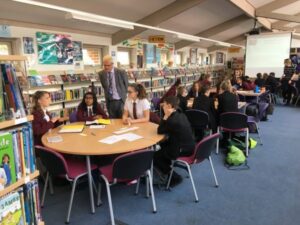 This picture shows a classroom at Romsey School with students working.