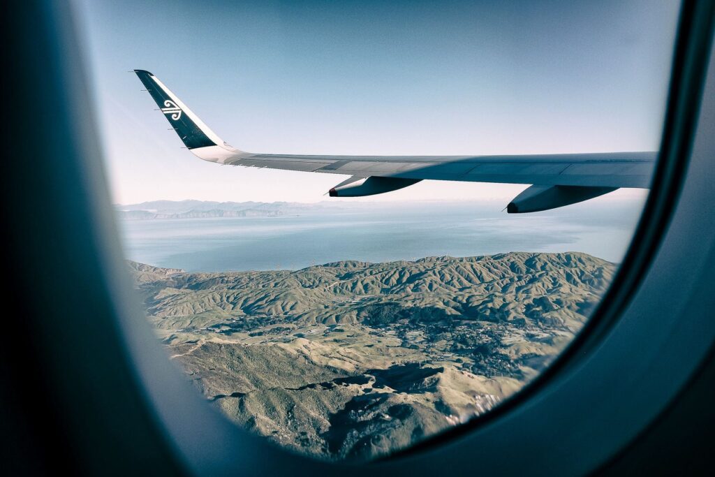New Zealand view flight plane