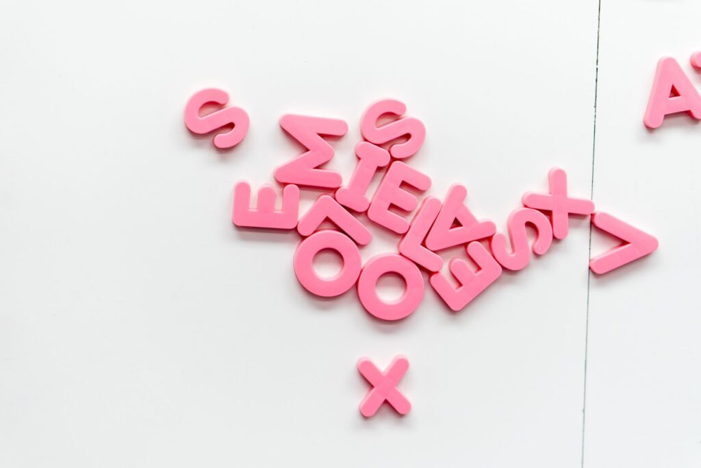 Fridge magnet collapsed letters