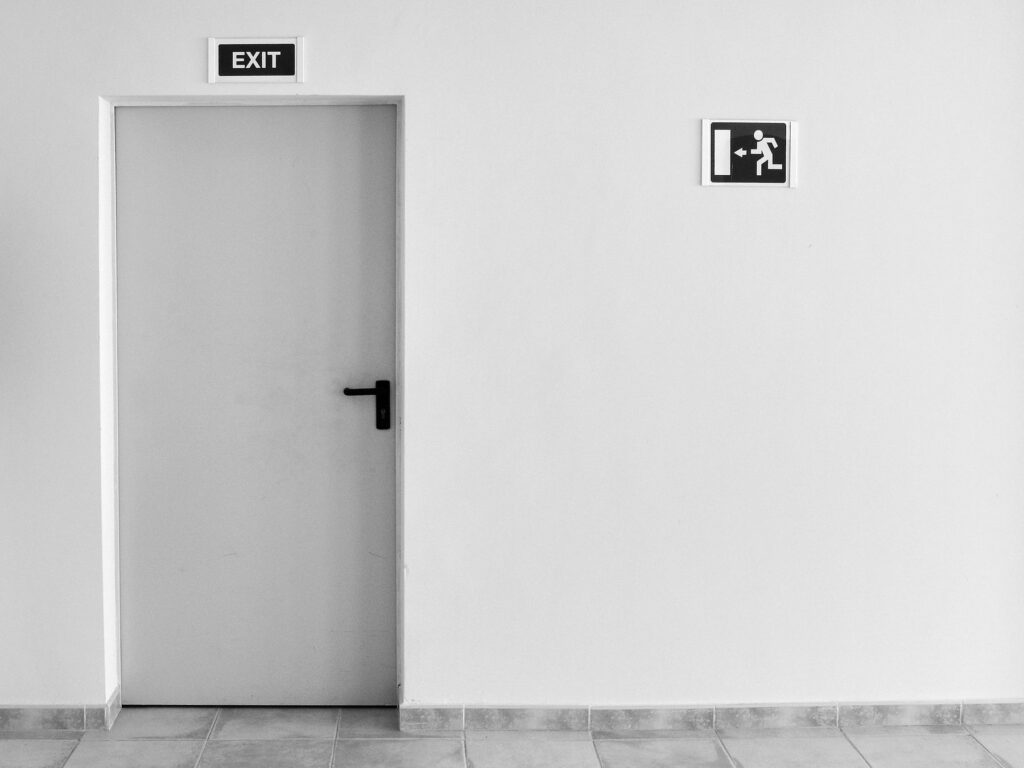Exit door for teachers