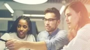 3 people discussing something