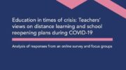 Distance Learning in COVID-19