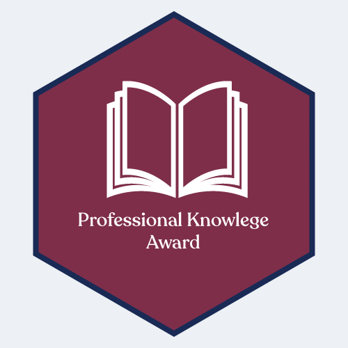 Professional Knowledge Award Hexagonal Logo