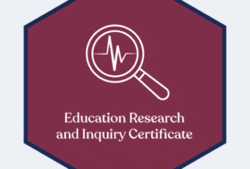 Education Research and Inquiry Certificate Hexagonal Logo