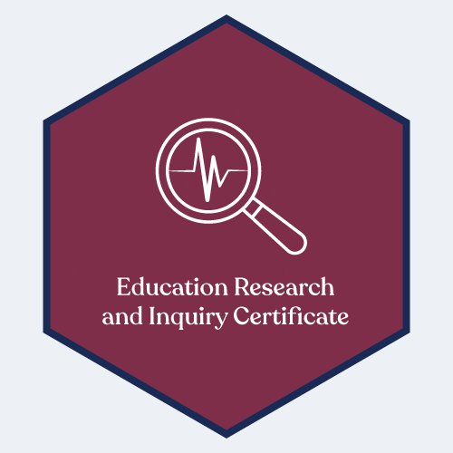 Education Research and Inquiry Certificate Hexagonal Logo